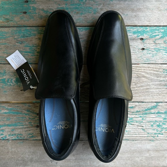 Vionic Eric Loafers Orthaheel Dress Shoes Men\'s Sz 13 Black Leather Slip On New main image 10